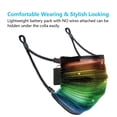 thumbnail image 4 of Máscara LED brillante de 7 colores para Halloween, máscara de fibra óptica de Navidad, máscaras de Cosplay para fiesta recargables por USB con filtro desmontable, 4 of 9