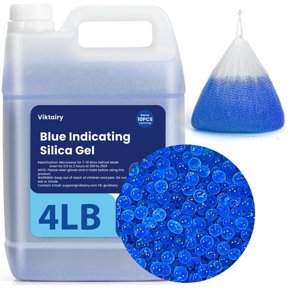 Gel de sílice desecante Viktairy Premium Blue, indicador, 4 kg