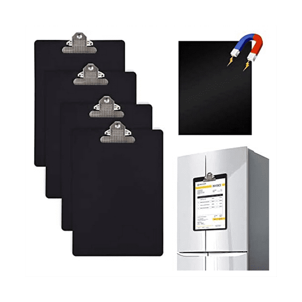 4 Pieces Clipboards Letter Size Clipboards 9X12.5 Inch Standard Clip for Refrigerator