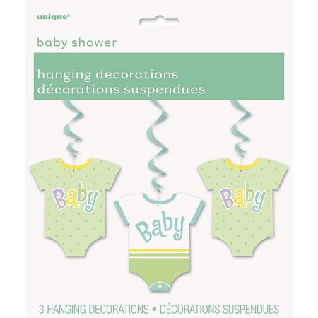 32" Hanging Polka Dot Baby Shower Decorations, 3ct