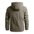 thumbnail image 2 of Chaqueta de hombre impermeable abrigo de lluvia chaqueta de secado rápido abrigo al aire libre otoño invierno con capucha cortavientos, 2 of 3