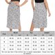 thumbnail image 2 of Falda Larga Casual Falda básica con estampado de leopardo Ranura lateral Traje de fiesta de noche con cremallera para mujer (Blanco XL) Cgtredaw para Mujer Blanco T XL, 2 of 7