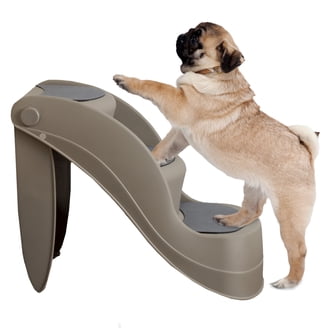 Vibrant Life Lightweight Pet Steps for Dogs and Cats, Gray, 3 Step