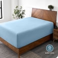 thumbnail image 3 of Bare Home Sábana Ajustable Bolsillo Extra Profundo de 22, Colección Premium 1800, Tamaño Queen, Azul Claro, 3 of 7