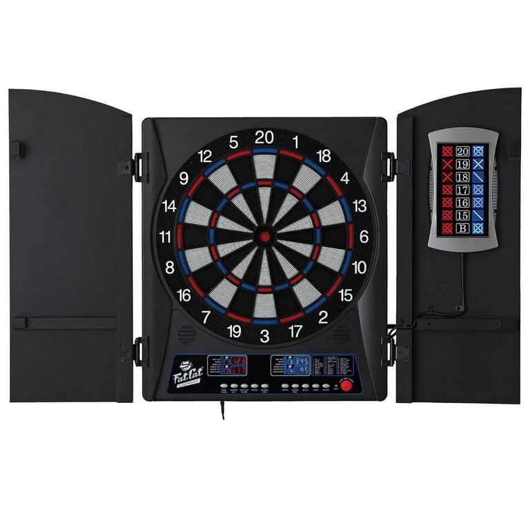 Fat Cat Mercury Electronic Soft Tip Dartboard & Cabinet - Walmart.com