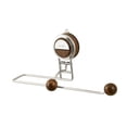 thumbnail image 3 of Soporte para papel de cocina, soporte para colgar paños de cocina, montado en la pared, fácil de instalar, resistente al óxido, sin taladro, soporte color nogal, 3 of 8