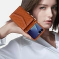thumbnail image 5 of for Samsung Galaxy Z Flip 7 Elegant Case Wallet for Women, 4 Card Holder & Shoulder Strap & Wristlet Flip PU Leather Phone Case with RFID Blocking for Samsung Galaxy Z Flip 7, Brown, 5 of 8