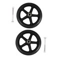 thumbnail image 4 of FONDOTIN 2 Pcs Roue avant de Fauteuil Roulant Manuel Pneu Solide Noir avec Roulements à Billes Silencieux, 4 of 6
