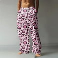 thumbnail image 2 of WEAIXIMIUNG Salopettes d'Hiver pour Hommes Isolées Mode Décontractée pour Hommes Imprimé Léopard Numérique 3D Pantalon Droit Décontracté de Style Affaires Trois, 2 of 5