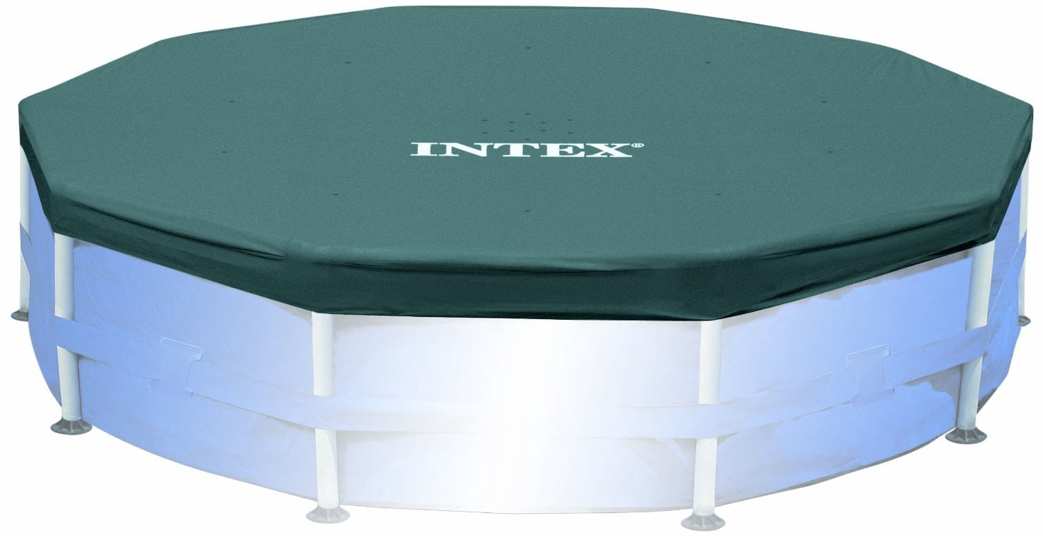Intex 10' Round Frame Above Ground Pool Debris Cover with Drain Holes