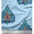 thumbnail image 1 of Soimoi Poly Georgette Fabric Leaves & Floral Block Decor Fabric Printed Yard 42 Inch Wide, 1 of 3