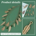 thumbnail image 6 of Feather Pendants Charms Tibetan Style Pendants Feather Pendants Long Feather Charm Alloy Dangle Charms Craft for DIY Bracelet Necklace Earring Jewelry, 6 of 9