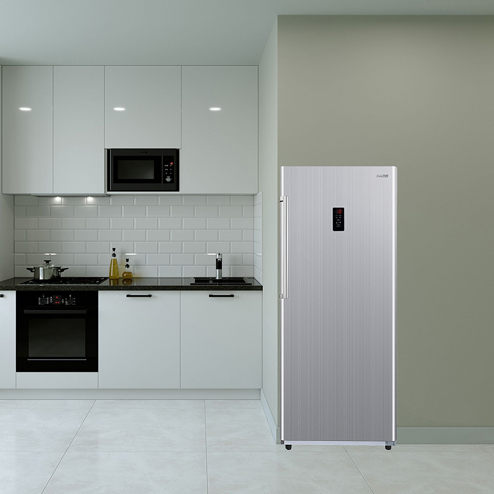 Conserv 14 Cu.ft Garage Ready Convertible Upright Freezer/Refrigerator, Stainless Steel