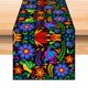 thumbnail image 1 of Camino de mesa de lino para fiesta mexicana, 72.0 in de largo, fiesta temática mexicana, Cinco de Mayo, hogar, cocina, comedor, decoración de mesa (púrpura), 1 of 1