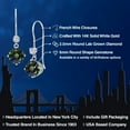 thumbnail image 2 of Gem Stone King 14K White Gold Green Mystic Topaz and Lab Grown Diamond Earrings for Women | 2.13 Cttw | Gemstone November Birthstone | Round 6MM, 2 of 6