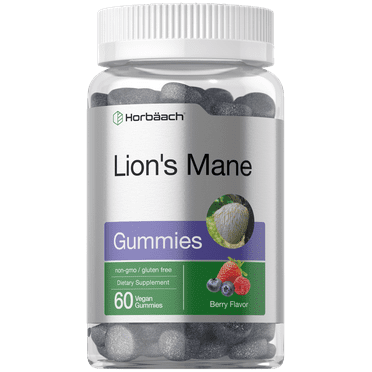 Lion's Mane Supplement | 60 Vegan Gummies for Adults | Non-GMO and Gluten Free | by Horbäach
