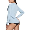 thumbnail image 2 of TSLA Women's UPF 50+ Long Sleeve Rash Guard Swim Shirts, UV Protection Sun Shirts, Regular-Fit Quick Dry Water Shirts, Sun Block Long Light Mint, Large, 2 of 7