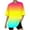 Yellow, variant on MIUOWANP Women's Raglan Elbow Sleeve Top Gradient Color Loose Breathable Casual Round Neck T-Shirt Size M(6)Hot Pink