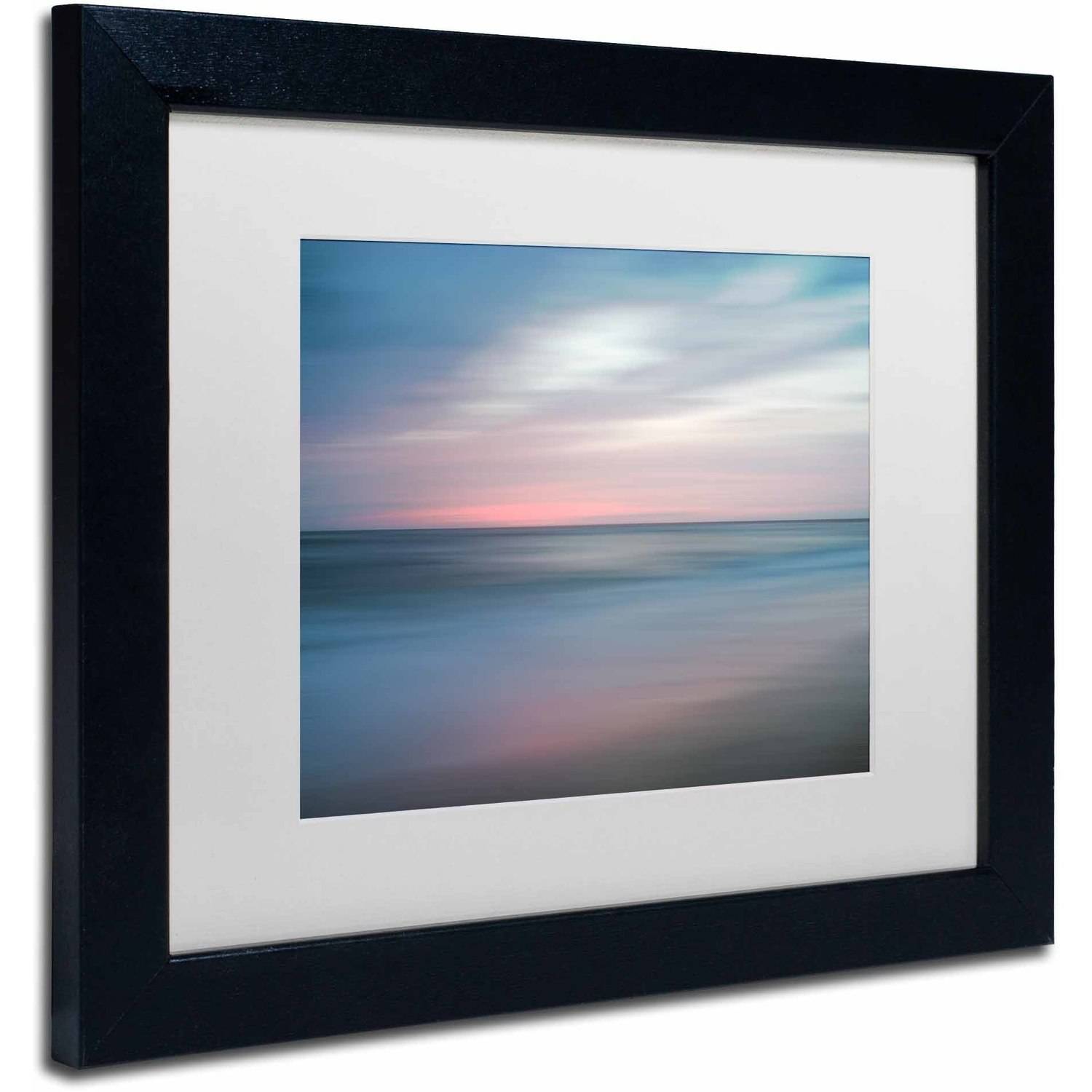 Trademark Fine Art 'The Colors of Evening on the Beach' Canvas Art by PIPA Fine Art, White Matte, Black Frame