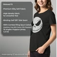 thumbnail image 6 of Women's The Nightmare Before Christmas Halloween Jack Skellington Big Face Graphic Tee Black Medium, 6 of 9