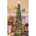 thumbnail image 2 of Bastón de caramelo desplegable HMASYO para árbol de Navidad, 1,5 m, con luces y decoración, 2 of 8