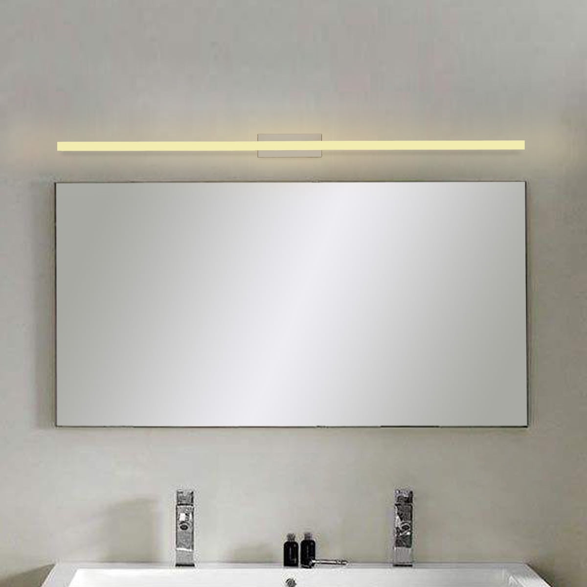 White 14W Bathroom Wall Light Make-up Light,Telescopic Mirror Cabinet Mirror Front Light led Toilet Bathroom Light Silver 60CM