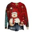 thumbnail image 4 of Women's Christmas Sweater, Long Sleeve, Festive Holiday Design, Red, Winter Fashion, Comfortable Fit, Casual Wear, 4 of 4