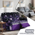 thumbnail image 3 of TSOVTHRID Purple Poppy Floral Print 6-Piece Loveseat Recliner Slipcover Stretch Recliner Sofa Cover with Side Pocket Couch Furniture Protector for Dogs, 3 of 7