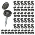 thumbnail image 1 of Uxcell 200-Pack Tapas de Tornillo de Plástico con Bisagra, Tornillos de Persiana de 4mm con Tapas, Tapas de Tornillo Plegables, Cubierta de Tornillo Flip [Gris Oscuro], 1 of 1