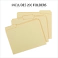 Pendaflex® File Folders, Manila, Letter Size, 200 per Carton