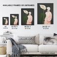 thumbnail image 3 of Peace Lily Sensation Oil Painting Grey Green Pink Woman with a Single Giant Flower Art Print Framed Poster Wall Decor 12x16 inch, 3 of 5