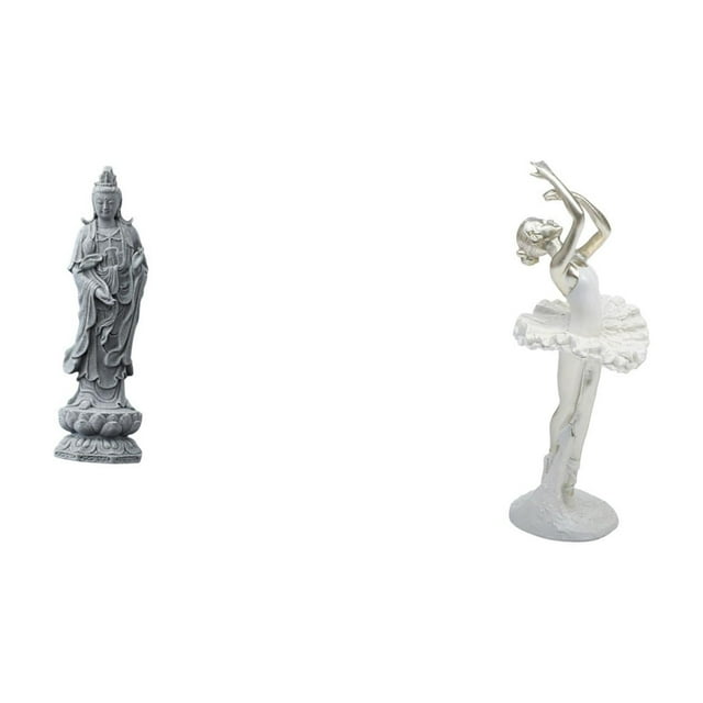 Estatua de Guan Yin, figura de bailarina de resina, escultura de niña de ballet, adorno de escritorio, artesanía única, obra de arte adecuada para reg