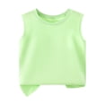 thumbnail image 5 of justHIGH Boys Cotton Tank Tops Kids Summer Sleeveless T-Shirts Casual Loose Fit Crew Neck Shirts Plain Basic Tees 3-14 Years Mint Green,9-10 Years, 5 of 7