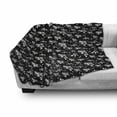 thumbnail image 2 of Autumn Soft Flannel Fleece Blanket, Fall Leaves Shedding from Deciduous Trees Beauty in Nature Illustration, Cozy Plush for Indoor and Outdoor Use, 50" x 60", Charcoal Grey and White, by Ambesonne, 2 of 5