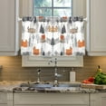 thumbnail image 2 of Yayeee Kitchen Curtains Tier Pair Light Filtering 27"x36" Rod Pocket Short Cafe Window Panel, Beige Snow Houses, 2 of 6