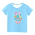 thumbnail image 2 of Lilgiuy Toddler Boys Girls Easter Shirt Cute Flower Carrot Bunny Clothes for Kids Egg Rabbit T-Shirt Gifts for Your Children, 2 of 4