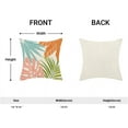 thumbnail image 6 of Tropical Pillow Covers 18x18 Set of 2, Colorful Palm Leaf Throw Pillow Covers Hawaiian Style Summer Tropical Leaf Decorative Cushion Case for Couch Sofa Outdoor Bedroom, 6 of 6