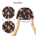 thumbnail image 5 of Kdxio Skull Daisy Pattern Satin Bonnet Silk Bonnet Hair Bonnet for Sleeping Hair Bonnets for Women Curly Natural Hair, 5 of 6