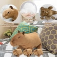 thumbnail image 4 of Peluche de carpincho con 4 crías de roedores, carpincho de peluche de animales salvajes para niñas y niños, regalo de Navidad y cumpleaños., 4 of 7