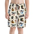 thumbnail image 3 of Boys Italian Animal Brainro Beach Shorts Swim Trunks Swim Shorts Quick Dry Pool Suit Swimwear For Kids Youth, 3 of 8