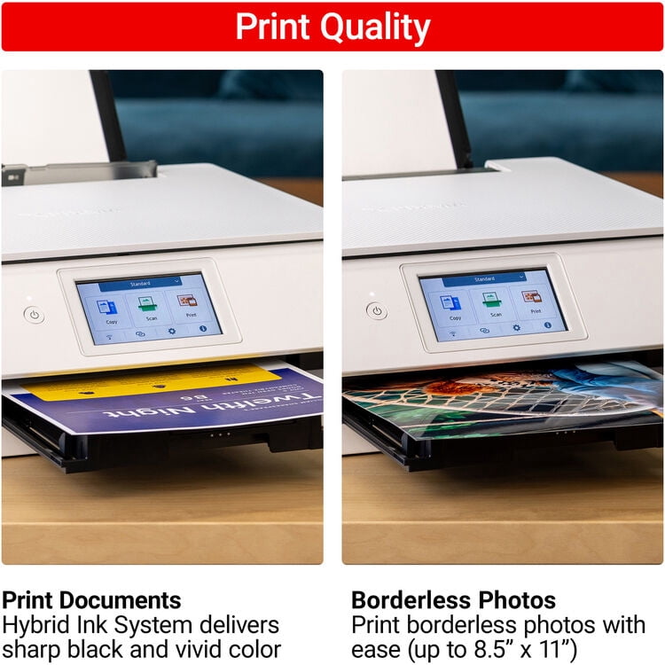 Canon PIXMA TS8820 Wireless Printer, Best for Home Photo Printing, Copy and Scan, White (International Model)
