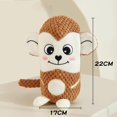 thumbnail image 3 of Stuffed Animal Dog Toy Plush Toy Squeaky Toy for Dogs Lightweight for Aggressive Brown, 3 of 9