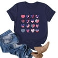 thumbnail image 4 of Ccpelsie Womens T-Shirts 4th of July Print T-Shirt Patriotic Graphic Tee Independence Day Short Sleeve(Navy,XL), 4 of 5