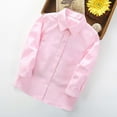 thumbnail image 2 of SUXIAN Long Sleeve Boys Performance Shirt for Fall Stage Formal Wear with Classic Design Comfortable Fit Dress Shirt for Children Pink 4-5 Years, 2 of 3
