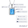thumbnail image 5 of Vir Jewels 7 CTTW Sterling Silver Blue Topaz Pendant with 18 Inch Chain Female Adult, 5 of 9