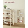 thumbnail image 4 of Shoe Rack 4 Tier, Narrow Shoe Storage Organiser for Wardrobe Hallway, with 3 Fabric Shelves and Top for Bags, Shoe Shelf, Steel Frame, Industrial, 4 of 6
