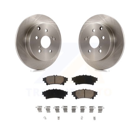 CMX Rear Disc Brake Rotors and Ceramic Pads Kit for Car Toyota Prius V Mirai K8C-101631