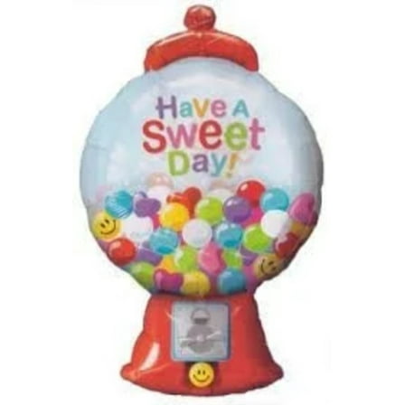 43" GUMBALL MACHINE Have A Sweet Day BALLOON   Large Shape Foil Mylar Balloon  Party Supplies Decorations Foil Mylar Balloon