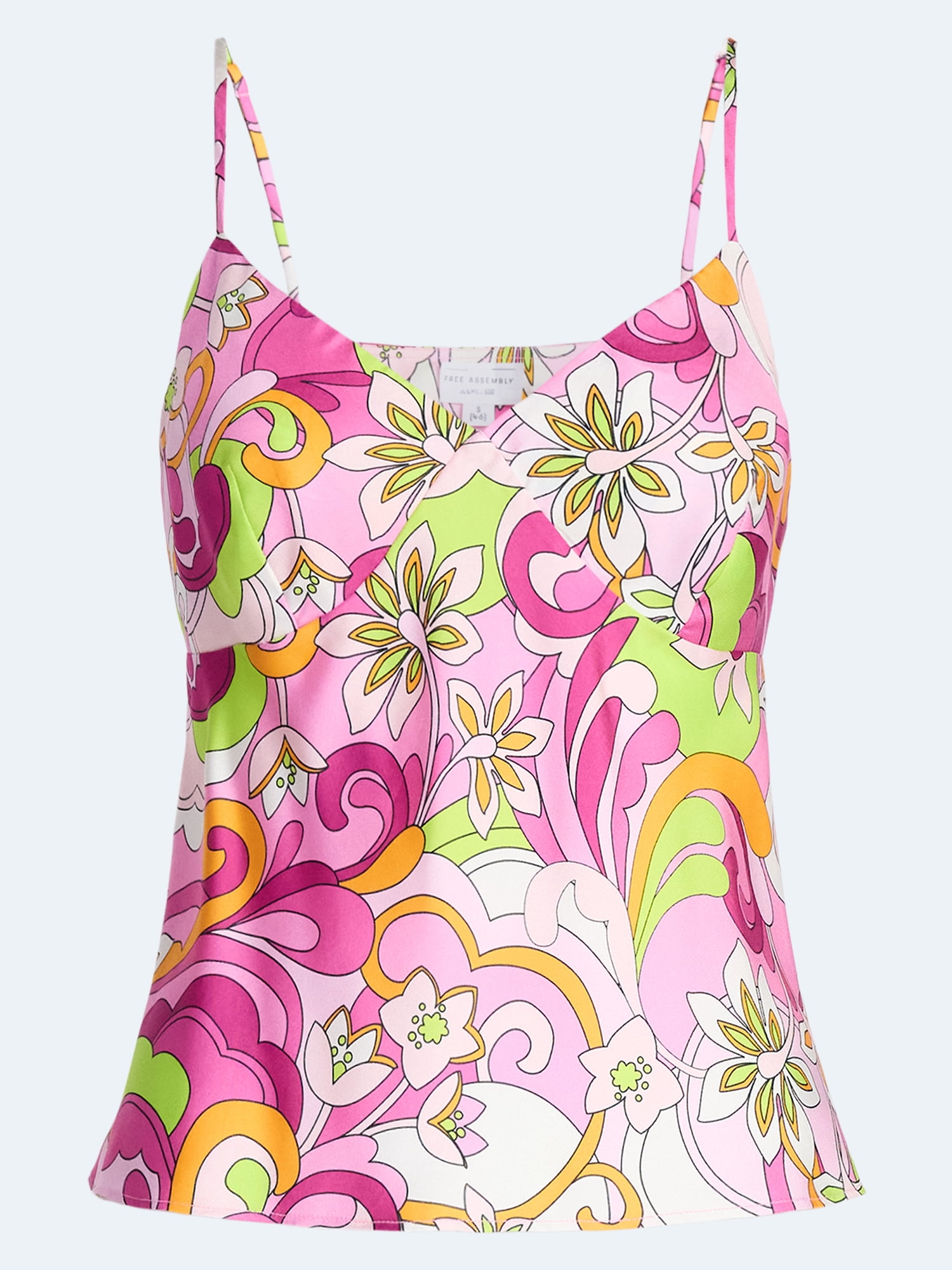 Free Assembly Women's Sleeveless Silk Cami Top, Sizes XS-XL