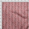 thumbnail image 4 of oneOone Silk Tabby Pink Fabric Leaves Craft Projects Decor Fabric Printed By The Yard 42 Inch Wide, 4 of 4